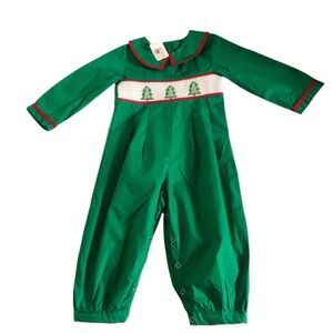 Green Christmas Tree One-Piece Sizes 3M & 18 Months